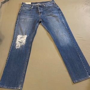 HOLLISTER CALIFORNIA Authentic Denim. Button Fly Distressed Mens JEANS  32”